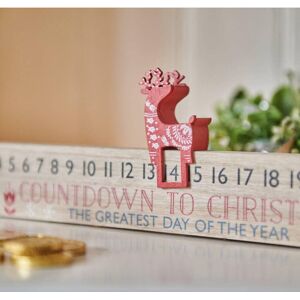 WIDDOP and Co. Countdown To Christmas Plaque with Red Reindeer Marker WIDDOP and Co. Countdown To Christmas Plaque with Red Reindeer Marker