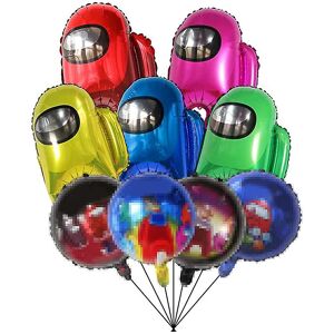 Unbranded 9pcs Aluminum Film Balloon For Among U, Video Game Birthday Party Decoration, Ch Unbranded 9pcs Aluminum Film Balloon For Among U, Video Game Birthday Party Decoration, Ch