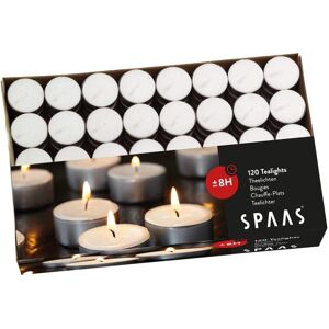 Spaas Tealights Box x120, 8 Hours, White Spaas Tealights Box x120, 8 Hours, White
