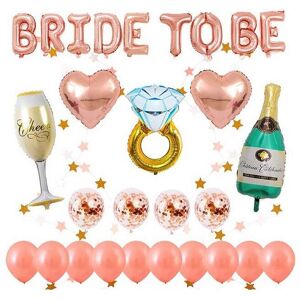 DOJoykey Hen Party Decoration Balloons Set, 1 pcs Bride To Be Balloons, 14 pcs Latex Ball DOJoykey Hen Party Decoration Balloons Set, 1 pcs Bride To Be Balloons, 14 pcs Latex Ball