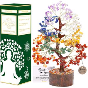 Unbranded (#01 Seven Chakra (Golden Wire)) Seven Wheel Jewel Tree Feng Shui Statue Money B Unbranded (#01 Seven Chakra (Golden Wire)) Seven Wheel Jewel Tree Feng Shui Statue Money B