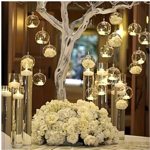 FLEMYE (6pcs 12cm) 6pcs/set Hanging Globes Orbs Tea Light Candle Holders Wedding Decora FLEMYE (6pcs 12cm) 6pcs/set Hanging Globes Orbs Tea Light Candle Holders Wedding Decora