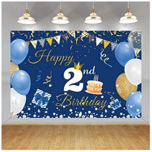 Tecreo 2nd Birthday Decorations Happy 2nd Birthday Backdrop Banner for Boys/Girls Happy Tecreo 2nd Birthday Decorations Happy 2nd Birthday Backdrop Banner for Boys/Girls Happy