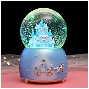 XINCHIA Snow Globe Crystal Ball Music Box Rotating Musical Box with Colorful Lights Cast XINCHIA Snow Globe Crystal Ball Music Box Rotating Musical Box with Colorful Lights Cast