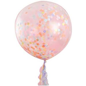Ginger Ray Clear 36 Inch Giant Pastel Confetti Party Decorative Balloon Ginger Ray Clear 36 Inch Giant Pastel Confetti Party Decorative Balloon