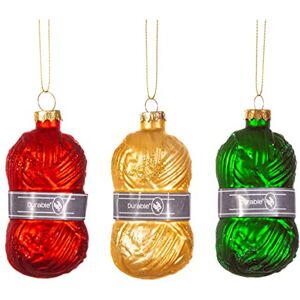 Sass & Belle Knitting Wool Shaped Bauble - Set of 3 Sass & Belle Knitting Wool Shaped Bauble - Set of 3
