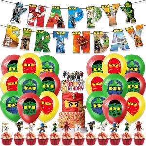 Unbranded Ninjago Theme Kids Boys Happy Birthday Party Decoration Set Balloon Banner Cupca Unbranded Ninjago Theme Kids Boys Happy Birthday Party Decoration Set Balloon Banner Cupca