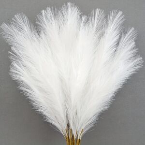 SKYONE (white) 15pcs Bohemian Faux Pampas Grass Arrangement for Home Decor, Weddings, a SKYONE (white) 15pcs Bohemian Faux Pampas Grass Arrangement for Home Decor, Weddings, a