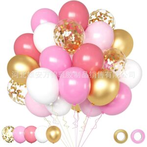 Collin Home (30pcs rose gold set with ribbon) 30Pcs Onbuy Matte Balloon Set Birthday Balloon Collin Home (30pcs rose gold set with ribbon) 30Pcs Onbuy Matte Balloon Set Birthday Balloon