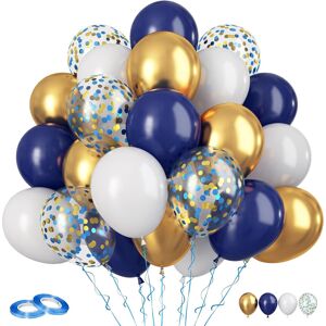 Collin Home (30pcs night blue gold suit with ribbon) 30Pcs Onbuy Matte Balloon Set Birthday Collin Home (30pcs night blue gold suit with ribbon) 30Pcs Onbuy Matte Balloon Set Birthday