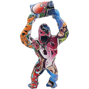 Lesser & Pavey Unique Graffiti Style Roaring Gorilla Figurine Ornament Lesser & Pavey Unique Graffiti Style Roaring Gorilla Figurine Ornament