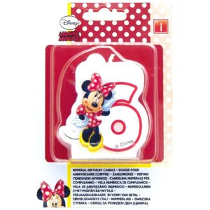 Disney Cafe Minnie Mouse 6th Birthday Candle Disney Cafe Minnie Mouse 6th Birthday Candle