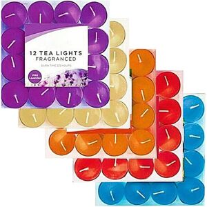 KAV Scented Tealight Candles 5 Fragrances (Pack of 60) KAV Scented Tealight Candles 5 Fragrances (Pack of 60)