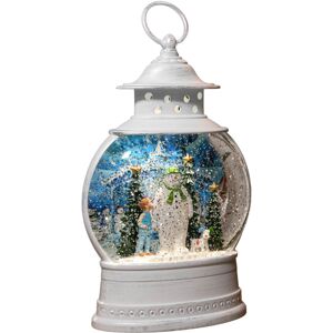 Snow Time 28cm White Light up The Snowman, Snowdog & Billy Christmas Water Spinner with LE Snow Time 28cm White Light up The Snowman, Snowdog & Billy Christmas Water Spinner with LE