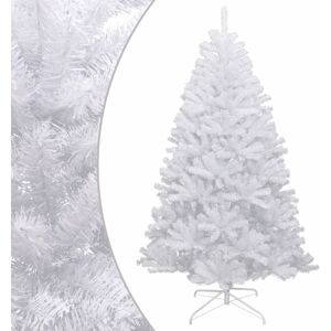 vidaXL Artificial Hinged Christmas Tree - 180cm White vidaXL Artificial Hinged Christmas Tree - 180cm White