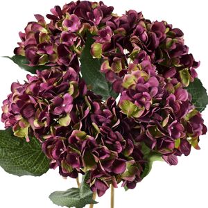 FiveSeasonStuff 5 Stems Silk Artificial Hydrangea Flowers, ‘'Life-Size'' Dark Purple Bouquet, Fl FiveSeasonStuff 5 Stems Silk Artificial Hydrangea Flowers, ‘'Life-Size'' Dark Purple Bouquet, Fl