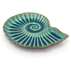 Carousel Ceramic Blue Teal Ammonite Fossil Plate Trinket Tray Jewellery Dish Display Pl Carousel Ceramic Blue Teal Ammonite Fossil Plate Trinket Tray Jewellery Dish Display Pl