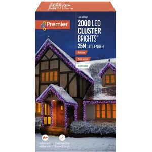 Premier - 2000 LED Multi Action Cluster Brights With Timer - Rainbow/Green Premier - 2000 LED Multi Action Cluster Brights With Timer - Rainbow/Green