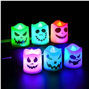 Unbranded 6Pcs/lot Led Halloween Ghost Pumpkin Candle Light Halloween Party Home Bar Multi Unbranded 6Pcs/lot Led Halloween Ghost Pumpkin Candle Light Halloween Party Home Bar Multi