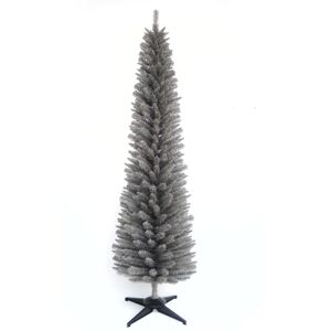 Snow Time Snowtime 180cm 6ft Slim Pencil Grey Christmas Tree Snow Time Snowtime 180cm 6ft Slim Pencil Grey Christmas Tree