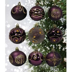 Premier 9 Decorated Purple Plum Christmas Tree Baubles Decorations Tree 6cm Premier 9 Decorated Purple Plum Christmas Tree Baubles Decorations Tree 6cm