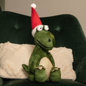 Smart Garden Products 48cm Green Sitting Christmas Dinosaur with Santa Hat Smart Garden Products 48cm Green Sitting Christmas Dinosaur with Santa Hat