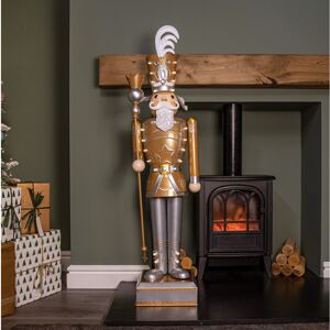 Smart Garden Products 1.2m Battery Operated Light up Giant Christmas Gold Nutcracker with LEDs Smart Garden Products 1.2m Battery Operated Light up Giant Christmas Gold Nutcracker with LEDs