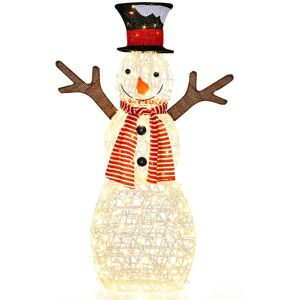 Costway 80 LED Lighted Snowman Christmas Decoration for Indoor & Outdoor Costway 80 LED Lighted Snowman Christmas Decoration for Indoor & Outdoor