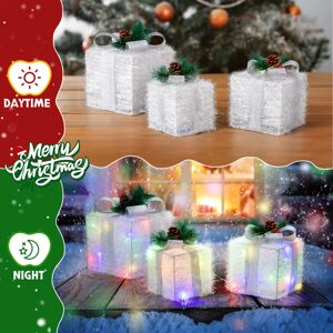 Unbranded Christmas LED Present Decoration Light 3pc Set Glitter Gift Parcel Xmas Unbranded Christmas LED Present Decoration Light 3pc Set Glitter Gift Parcel Xmas