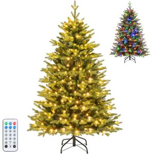 Costway 5 FT Pre-lit Artificial Christmas Tree Hinged Xmas Tree w/ 844 Branch Costway 5 FT Pre-lit Artificial Christmas Tree Hinged Xmas Tree w/ 844 Branch