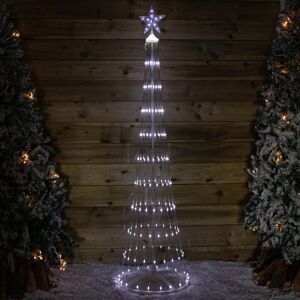 Snow Time 2.5m Light up Christmas Cone Tree with 320 White LEDs and Timer Function Snow Time 2.5m Light up Christmas Cone Tree with 320 White LEDs and Timer Function