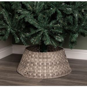 40/58cm Samuel Alexander Medium Plastic Wicker Woven Tree Skirt in Grey 40/58cm Samuel Alexander Medium Plastic Wicker Woven Tree Skirt in Grey