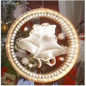 Unbranded (Bells) Christmas Decorative Window Light 16cm 3D LED Hanging Christmas Lights C Unbranded (Bells) Christmas Decorative Window Light 16cm 3D LED Hanging Christmas Lights C