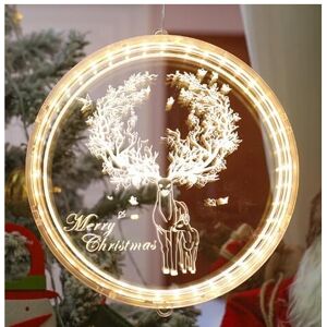 Unbranded (Elk) Christmas Decorative Window Light 16cm 3D LED Hanging Christmas Lights Chr Unbranded (Elk) Christmas Decorative Window Light 16cm 3D LED Hanging Christmas Lights Chr