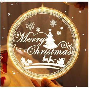 Unbranded (Merry Christmas) Christmas Decorative Window Light 16cm 3D LED Hanging Christma Unbranded (Merry Christmas) Christmas Decorative Window Light 16cm 3D LED Hanging Christma