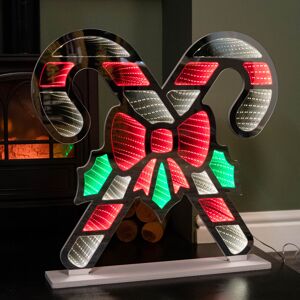 Stax 60cm Infinity Light up Candy Canes Display Christmas Decoration with Multi-Colou Stax 60cm Infinity Light up Candy Canes Display Christmas Decoration with Multi-Colou