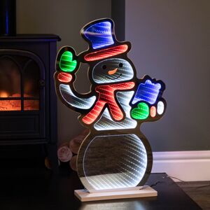 Premier Decorations Limited 60cm Infinity Light up Standing Snowman Christmas Decoration with Multi-Coloured Premier Decorations Limited 60cm Infinity Light up Standing Snowman Christmas Decoration with Multi-Coloured