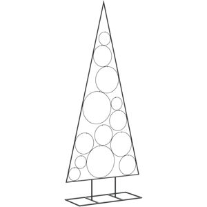 vidaXL Metal Christmas Tree Black 150 cm - Christmas Tree vidaXL Metal Christmas Tree Black 150 cm - Christmas Tree