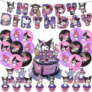 Unbranded My Melody Kuromi Cartoon Theme Girls Birthday Party Supplies Balloons Banner Cak Unbranded My Melody Kuromi Cartoon Theme Girls Birthday Party Supplies Balloons Banner Cak