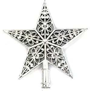 Unbranded (Silver, 15CM/5.91in) Christmas Tree Topper Hollowed Out Star Ornaments Party Ho Unbranded (Silver, 15CM/5.91in) Christmas Tree Topper Hollowed Out Star Ornaments Party Ho