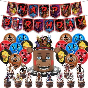 Unbranded Fnaf Theme Birthday Party Supplies Banner Balloons Set Cake Cupcake Topper Decor Unbranded Fnaf Theme Birthday Party Supplies Banner Balloons Set Cake Cupcake Topper Decor