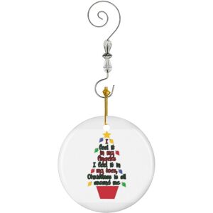 Famgem (Love Actually-8594) Christmas Ornaments Ceramic Charm with Hook Crystal Handmad Famgem (Love Actually-8594) Christmas Ornaments Ceramic Charm with Hook Crystal Handmad