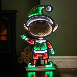 Premier Decorations Limited 60cm Light up Elf Infinity Christmas Decoration with Multi-Coloured LEDs Premier Decorations Limited 60cm Light up Elf Infinity Christmas Decoration with Multi-Coloured LEDs
