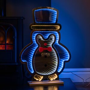 Premier Decorations Ltd 60cm Light up Penguin Infinity Christmas Decoration with Multi-Coloured LEDs Premier Decorations Ltd 60cm Light up Penguin Infinity Christmas Decoration with Multi-Coloured LEDs