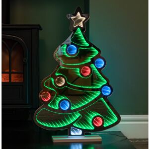 Stax 60cm Light up Christmas Tree Infinity Decoration with Multi-Coloured LEDs Stax 60cm Light up Christmas Tree Infinity Decoration with Multi-Coloured LEDs