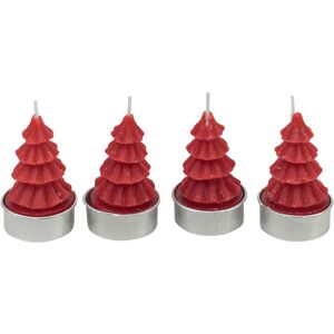 URBN Living (Set of 4, Red) Christmas Tree Shaped Tea Light Candles Festive Holiday Decor Xm URBN Living (Set of 4, Red) Christmas Tree Shaped Tea Light Candles Festive Holiday Decor Xm