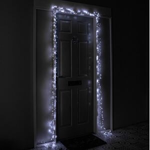 Premier Decorations Ltd 5.5m 440 LED Door Christmas String Lights with Timer in White Premier Decorations Ltd 5.5m 440 LED Door Christmas String Lights with Timer in White