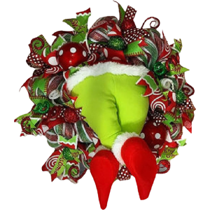 Unbranded (Style F) Grinch Christmas Funny The Burlap Wreath Door Creative Christmas Decor Unbranded (Style F) Grinch Christmas Funny The Burlap Wreath Door Creative Christmas Decor