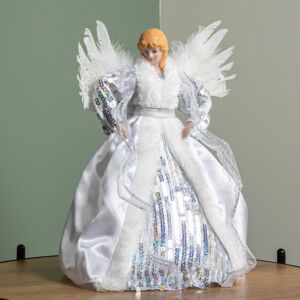 Premier Silver & White 30cm Christmas Tree Top Fairy Angel House Decoration Ornament Premier Silver & White 30cm Christmas Tree Top Fairy Angel House Decoration Ornament