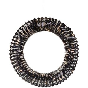 URBN Living (30cm Black) Wreath Decoration with Xmas LED Christmas Decor Hanging Ornament Li URBN Living (30cm Black) Wreath Decoration with Xmas LED Christmas Decor Hanging Ornament Li